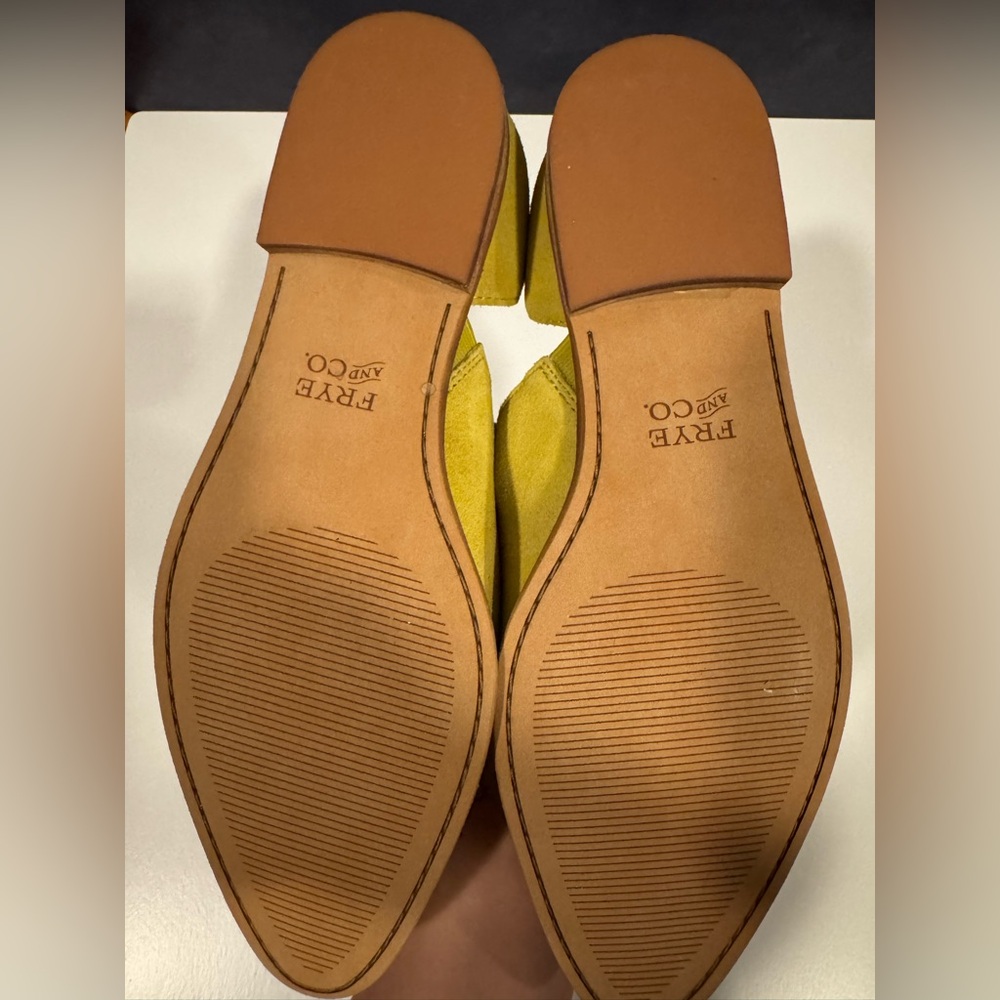 FRYE AND CO. Yellow Suede Pointed Toe Flats - Picture 3 of 3